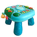 Дитячий ігровий музичний розвиваючий центр столик 2 в 1  6811A  Блакитний, фото 2