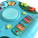 Дитячий ігровий музичний розвиваючий центр столик 2 в 1  6811A  Блакитний, фото 5