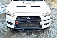 Диффузор (накладка) переднего бампера Mitsubishi Lancer EVO X