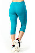 Бриджі жіночі віскоза батал Opt-Kolo, розміри 4XL, 5XL, 6XL, бірюзові, 010326, фото 2