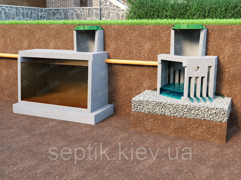 Септик 5000 л. однокамерний із гідробетону з біофільтром