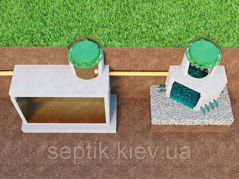 Септик 4500 л. однокамерний із гідробетону з біофільтром