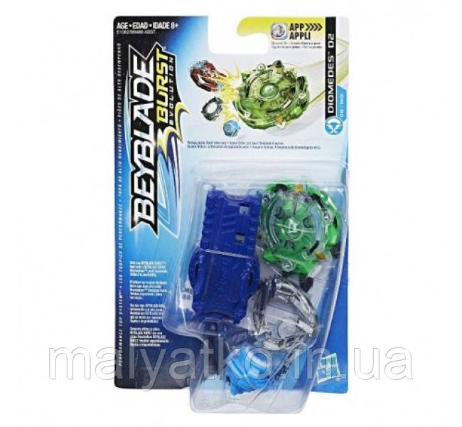 Бейблейд Диомедес D2 с пусковым устройством Diomedes Beyblade Burst Evolution - фото 1 - id-p923013306