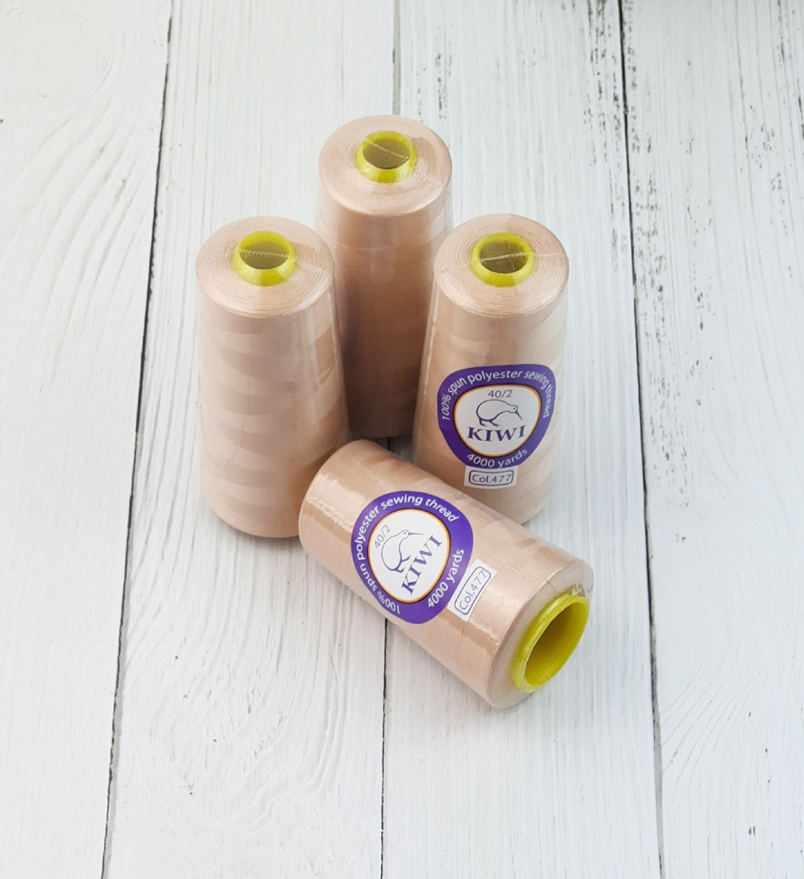 477 Швейні нитки Kiwi 40/2 (4000 ярдів) БІЖ, ВІЗОН