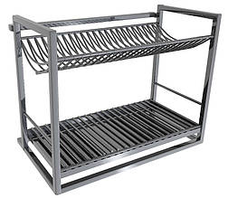 Полиця з нержавіючої сталі для сушіння посуду