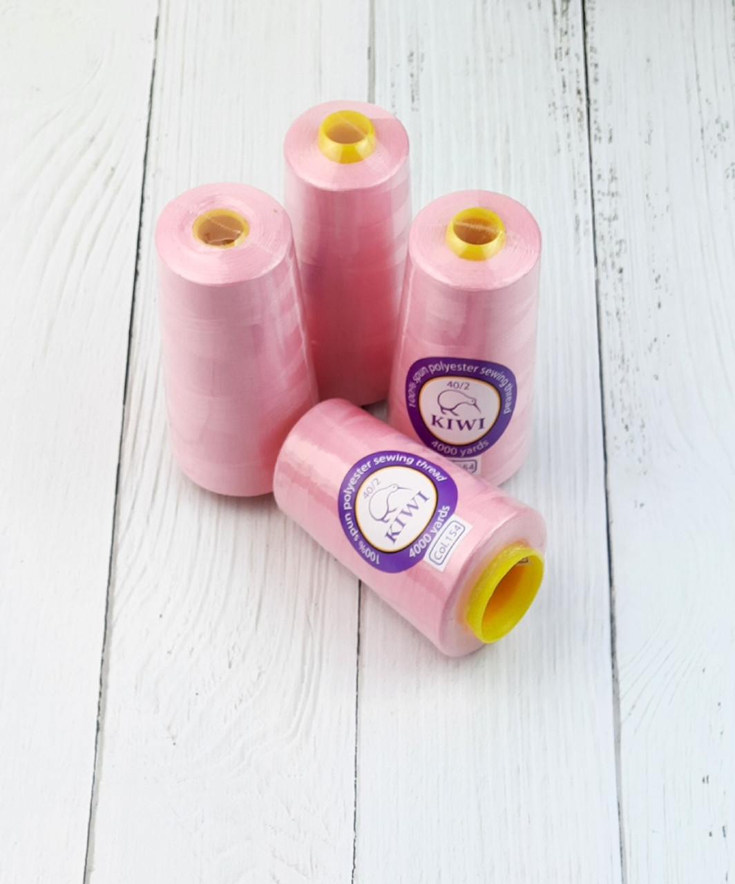 154 Швейні нитки Kiwi 40/2 (4000 ярдів) РОЗОВНІ