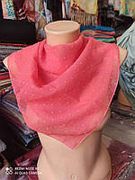 Платок женский Однотонный с текстурой в крапинку Размер 70-70 см Легкий разные цвета цена оптом