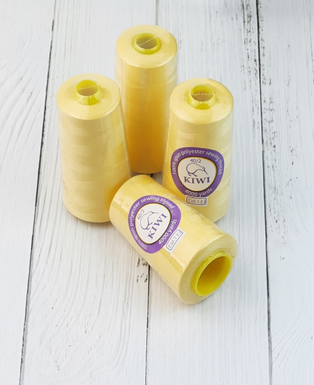 133 Швейні нитки Kiwi 40/2 (4000 ярдів) ЛІМОН