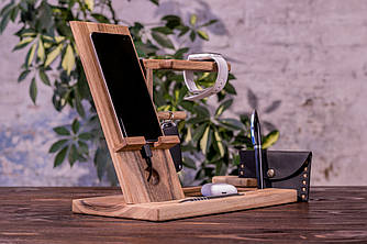 Органайзер з деревини натурального волоського горіха «Чоловічий органайзер iWatch»