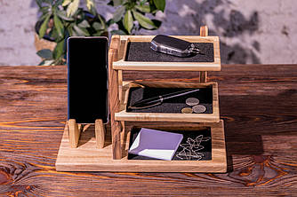 Підставки-органайзери з дерева для гаджетів «Органайзер для аксесуарів»