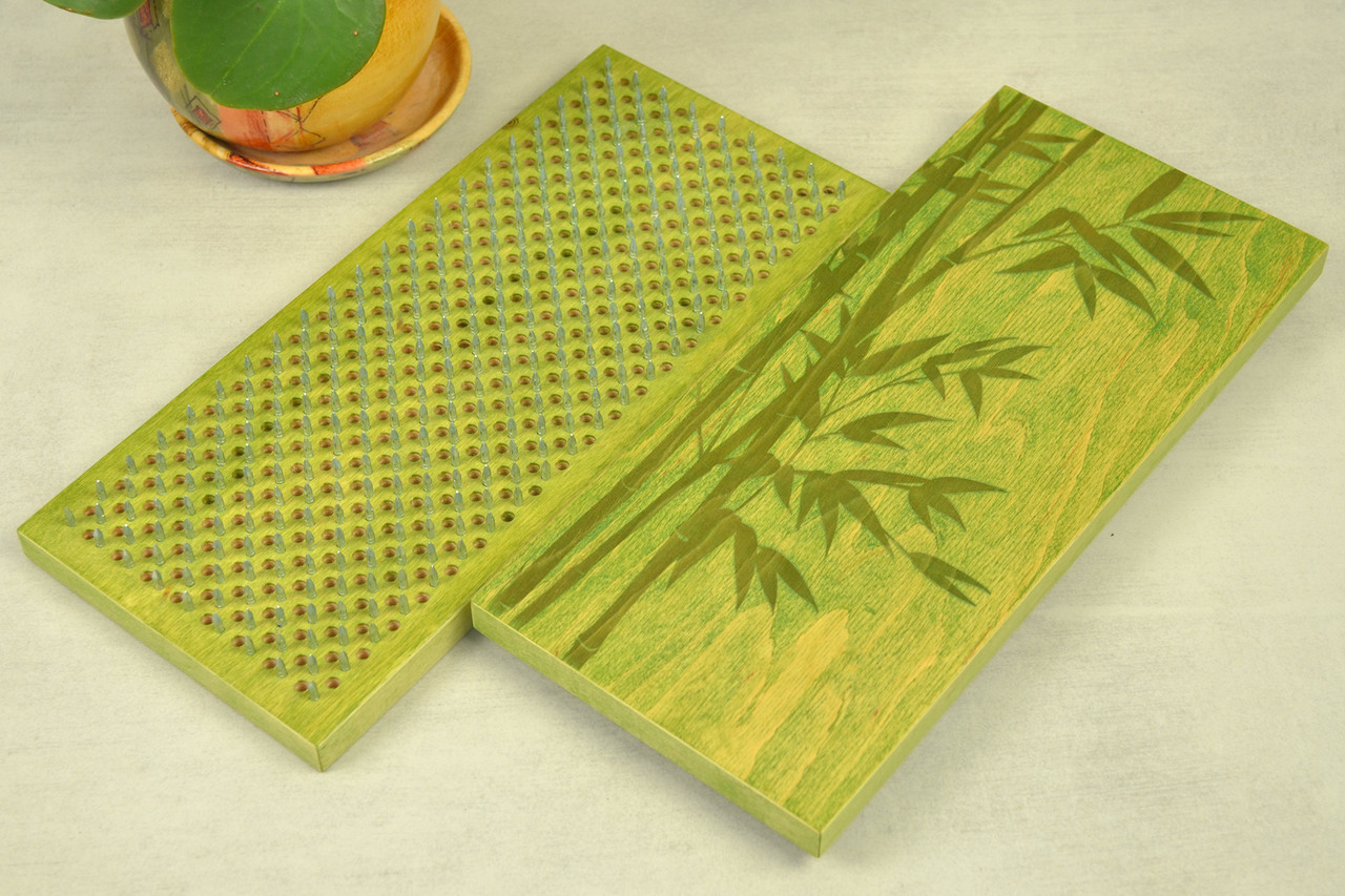 Доска Садху с гвоздями доска йога, в оливковом цвете для начинающих с шагом 10 мм 218-005-011, фото 1