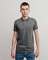 Чоловіче однотонне поло, сірого кольору