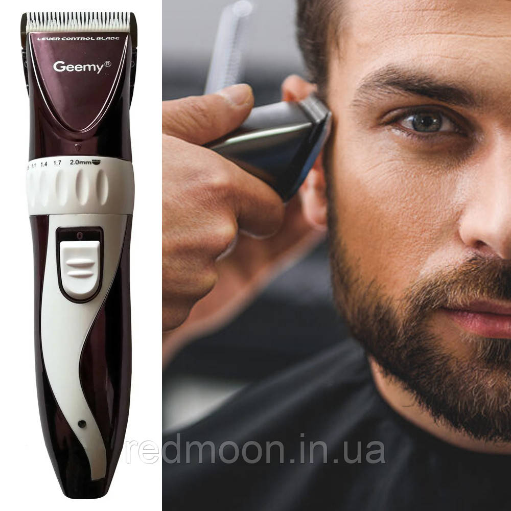 Машинка для стрижки з керамічними ножами Gemei GM 6062 / Акумуляторна машинка для стрижки волосся, фото 1