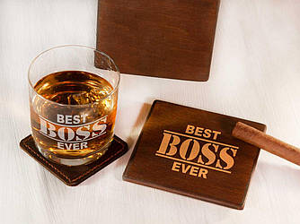 Келих для віскі c гравіюванням «BEST BOSS EVER» WG-0003