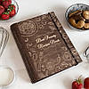 Кулінарна книга Дерев'яна в обкладинці з гравіюванням Best family recipe book на 75 аркушів від "SKINWOOD" CB-001, фото 3