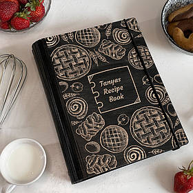 Дерев'яна книга для кулінарії з гравіюванням You recipe book від "SKINWOOD" CB-010