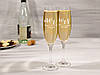 Парні весільні бокали для шампанського з гравіюванням Mr & Mrs CG-0006, фото 4