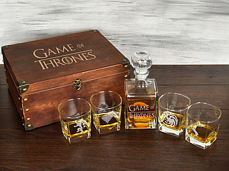 Подарунок для любителів Гри Престолів, скляний графин і стакани для віскі, корпоративний подарунок DS-0005