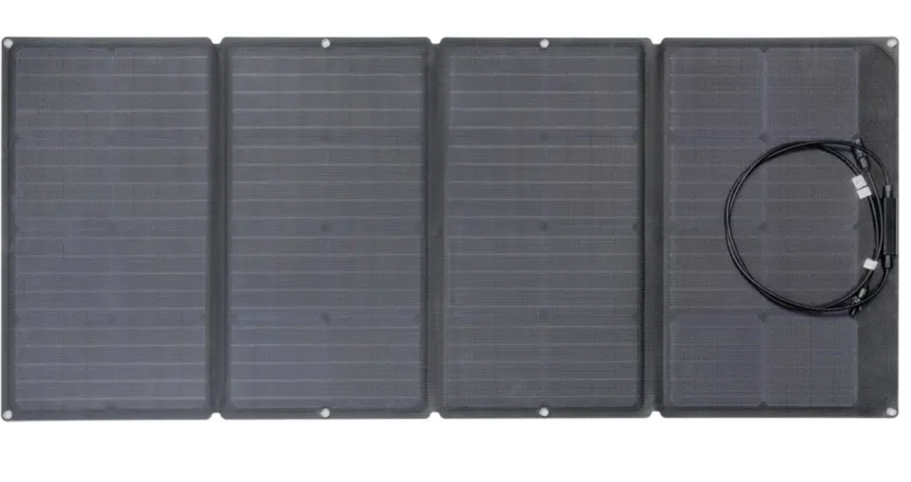 Сонячна панель EcoFlow 160W Solar Panel Монокристалічний кремній слой ETFE коефіцієнт конверсії - 23%