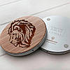 Швидке бездротове заряджання з натурального дерева з індивідуальним гравіюванням Lion "SkinWood" GrawFC-026, фото 5