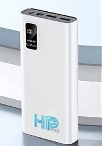 Повербанк батарея HP-pro PD 20000 mAh 22.5 W (aut 2USB + 1 TypeC) Blanco Nuovo (Білий), фото 1