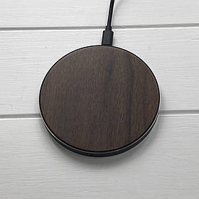 Дерев'яна Бездротова зарядка для телефону Black Fast Charger "SkinWood" FC-001