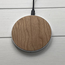 Бездротова зарядка з дерева для телефону Fast Charger White "SkinWood" FC-002