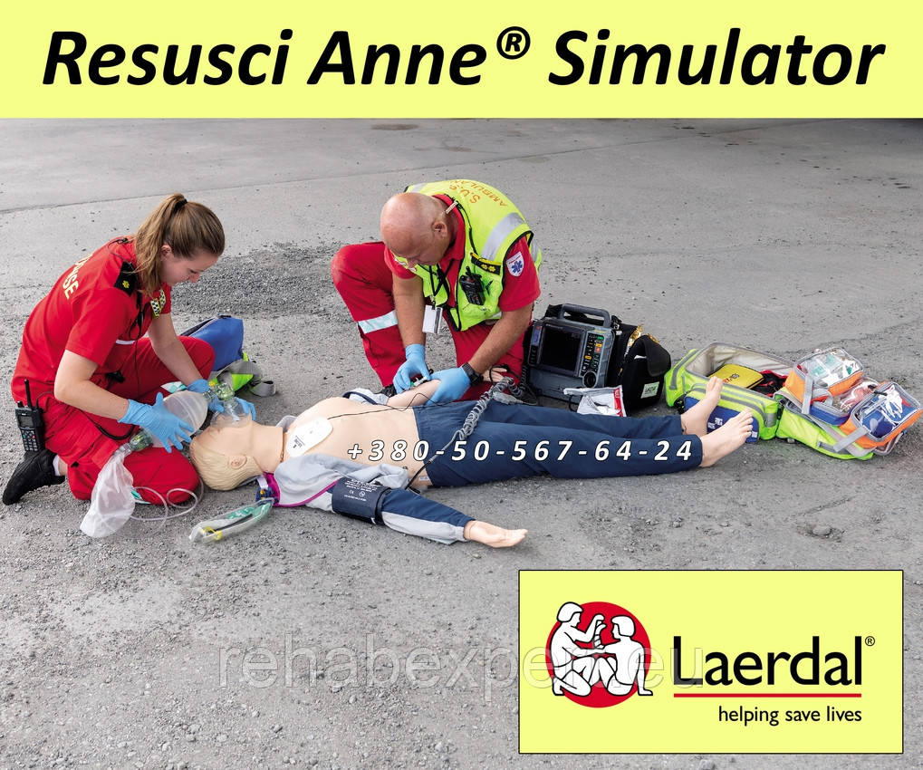 Симулятор Тренажер Laerdal 150-28000 Resusci Anne Simulator Paddle, IV Arm Right + 204-30133 SimPad Plus