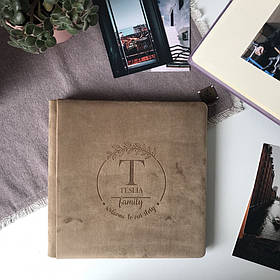 Подарунковий фотоальбом весільний, Коричневий 23х23 см RM04-29