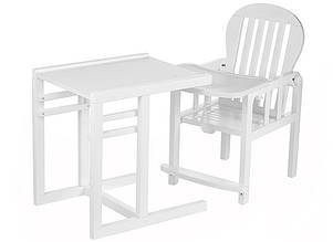 Мультифункціональний стілець для годування PAMPUH, трансформується в окремий ігровий стіл та стілець, Білий