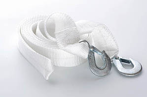 Трос буксирувальний 5 м*50 мм 5 тонн. (білий) (гак) (пакет) СІЛА