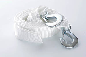 Трос буксирувальний 5 м*50 мм 3 тонни. (білий) (гак) (пакет) СІЛА