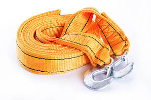 Трос буксирувальний 5,5 м*65 мм 8 тонн. (посилений подвійною пряжкою) (гак) (в блістері) СІЛА