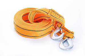 Трос буксировковий 4,5м помножити на 50м 3 тонни. (підсилений подвійною пряжкою) (крюк) (в блістері) СІЛА