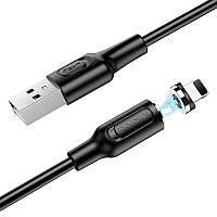 Кабель Usb Lightning BOROFONE BX41 Amiable 2.4A 1m (круглий, magnetic) Black