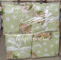 Захист бортики подушки 12 штук на 4 сторони (окремі) на зав'язочках для дитячого ліжечка 120*60см