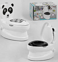 Горшок детский Панда, спинка, съемный горшок, держатель для бумаги, звуки воды, подсветка кнопки 07-561