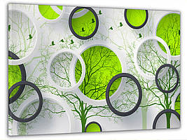 Картина на полотні на стіну для інтер`єру/спальні/прихожої DK Зелена абстракція 60x100 см (MK10141_M)