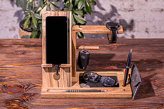 Органайзер з деревини натурального волоського горіха «Чоловічий органайзер Samsung»