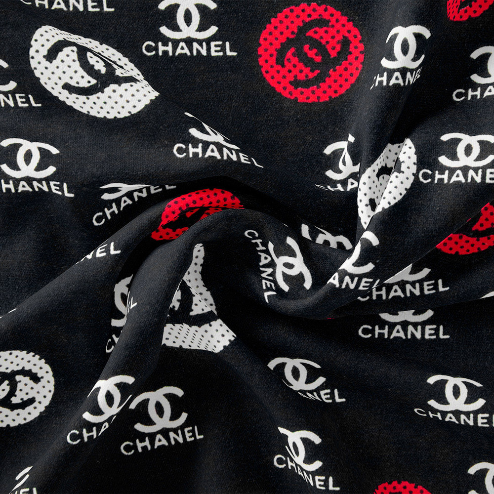 Тканина плательна штапель Бренді Chanel 3 чорний, Написи