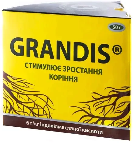 Укорінювач (Корневін) GRANDIS, 50 г для саджанців, насіння і розсади