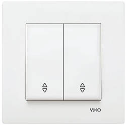 Viko Karre вимикач 2-клавішний прохідний білий