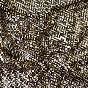 Тканина паєтка Аріадна чорно/золота, фото 2