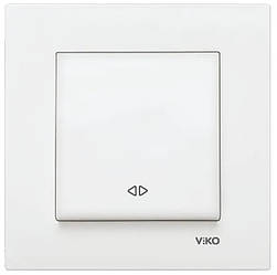 Viko Karre вимикач реверсивний (хрестовий) білий