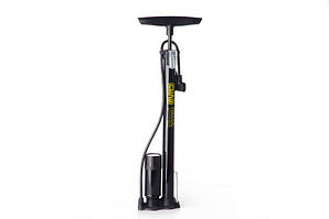 Насос ручний з манометром 38х500 чорний 7 Атм СІЛА