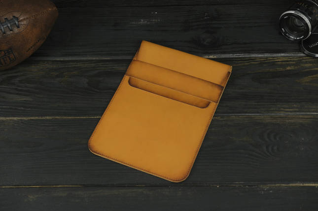 Шкіряний чохол для Apple iPad Pro9,7" 5th/6th gen, air 2 натуральна шкіра італійський Краст, колір Бурштин, фото 1