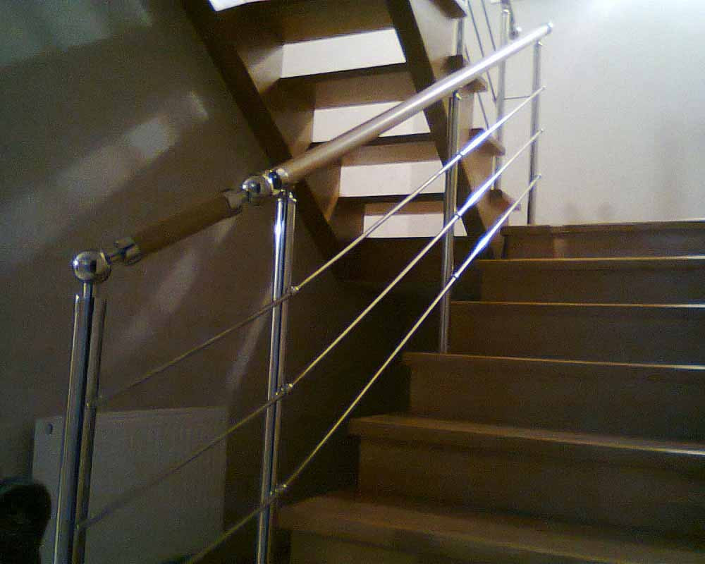 Поручні з неіржавкої сталі для драбини