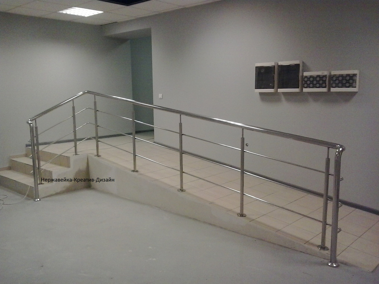 Поручні для драбини неіржавка сталь