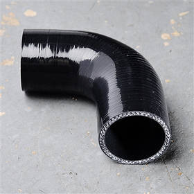 Силіконовий патрубок 90 потішсів 2.0 (51 мм) чорний