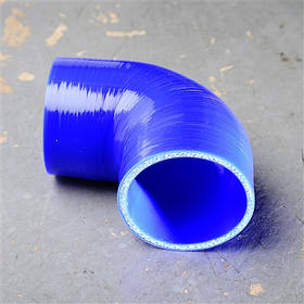 Силіконовий патрубок 90 потішсів 2.5 (63 мм) синій